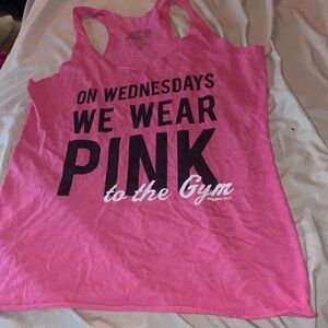 Shin-Up Pink Graphic Racerback Tank Top
